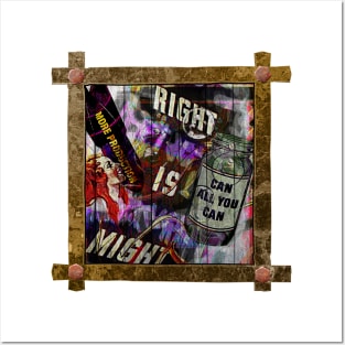 Right Is Might Is Faded Posters and Art